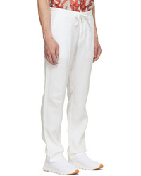 Z Zegna White Linen Trousers