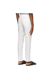 Ermenegildo Zegna White Pure Linen Trousers