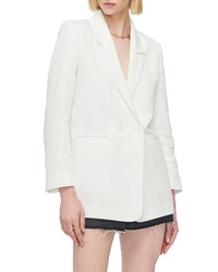 Anine Bing Madeline Cotton Linen Double Breasted Blazer