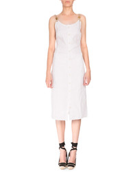 Altuzarra Isar Sleeveless Button Front Dress Optic White