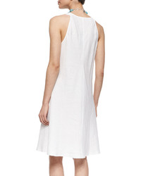 Eileen Fisher Sleeveless Linen Bias Dress Petite