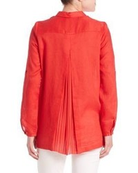 Elie Tahari Carly Linen Blouse