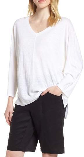 eileen fisher organic linen top