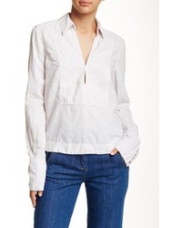 Free People Ready Or Not Linen Blend Blouse
