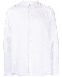 Transit Band Collar Linen Cotton Shirt
