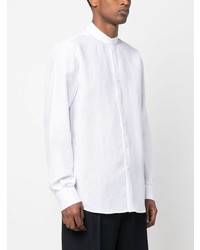 Karl Lagerfeld Band Collar Linen Shirt