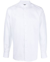 Karl Lagerfeld Band Collar Linen Shirt