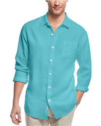 Tommy Bahama Big Tall Sea Glass Breezer Linen Shirt