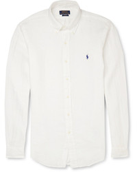 Polo Ralph Lauren Button Down Collar Slim Fit Linen Shirt