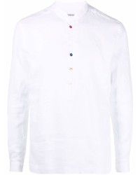GREY DANIELE ALESSANDRINI Button Placket Linen Shirt