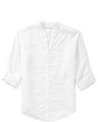 Caribbean Big Tall Long Sleeve Linen Shirt
