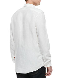Lacoste Classic Fit Linen Shirt White