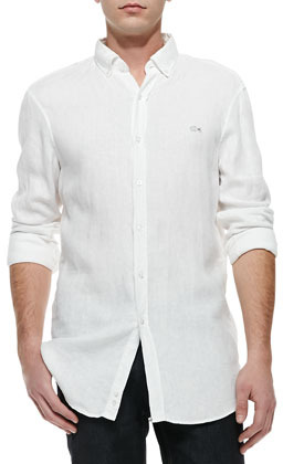 classic fit linen shirt