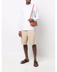 Low Brand Collarless Linen Shirt