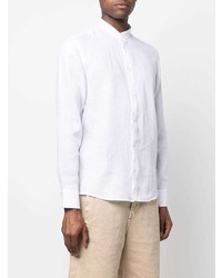 Low Brand Collarless Linen Shirt