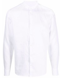 Low Brand Collarless Linen Shirt