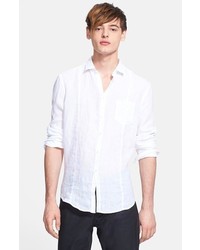 John Varvatos Collection Slim Fit Linen Sport Shirt