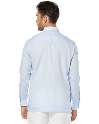 Cubavera Linen Long Sleeve 4 Pocket Guayabera With Embroidery