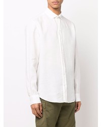 Emporio Armani Cutaway Collar Cotton Shirt