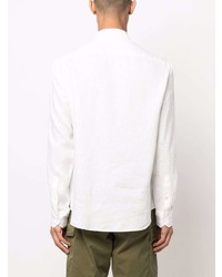 Emporio Armani Cutaway Collar Cotton Shirt
