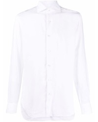 Barba Cutaway Collar Linen Shirt