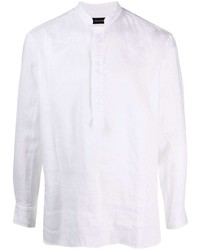 Tagliatore Esmond Half Button Linen Shirt