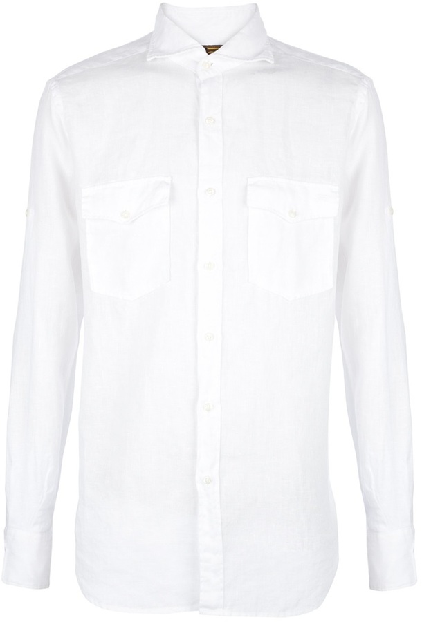 Fay Kids poplin longsleeved shirt - White