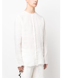 Costumein Frayed Hem Linen Shirt
