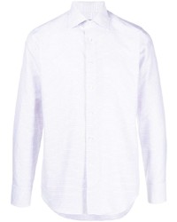 Canali Grid Pattern Button Up Shirt
