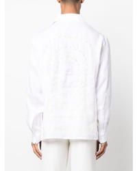 Casablanca Lace Detail Linen Shirt