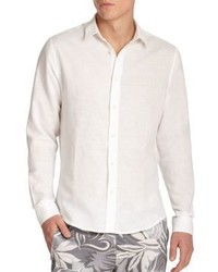 Onia Linen Cotton Button Down Shirt