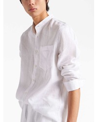 Prada Linen Long Sleeved Shirt