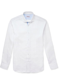 Brioni long-sleeve cotton shirt - White