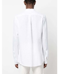 Dolce & Gabbana Logo Plaque Linen Shirt