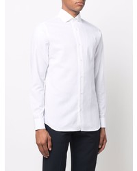 Z Zegna Long Sleeve Cotton Linen Shirt
