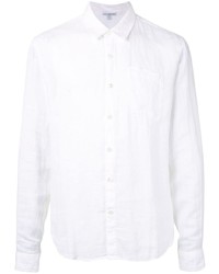 James Perse Long Sleeve Linen Pocket Shirt