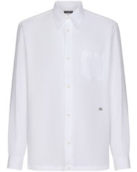 Dolce & Gabbana Long Sleeved Button Up Linen Shirt