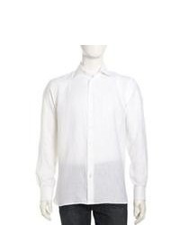Neiman Marcus Linen Sport Shirt White