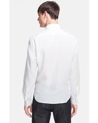 Burberry Prorsum Bib Pleated Linen Shirt