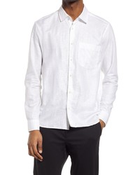 Ted Baker London Remark Slim Fit Solid Linen Cotton Button Up Shirt