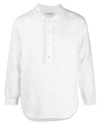 Saint Laurent Scallop Trimmed Linen Shirt