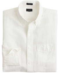 J.Crew Slim Irish Cotton Linen Shirt In Solid