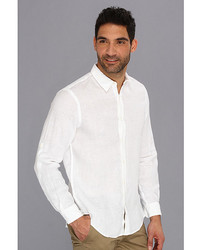 Perry Ellis Solid Linen Ls Shirt