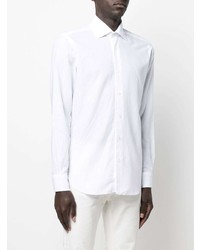 Barba Spread Collar Cotton Linen Shirt