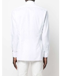 Barba Spread Collar Cotton Linen Shirt