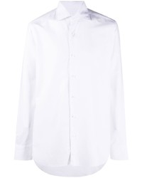 Barba Spread Collar Cotton Linen Shirt