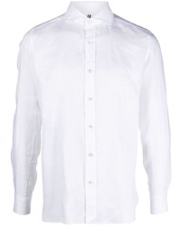 Borrelli Spread Collar Linen Shirt