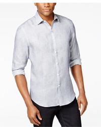 Tasso Elba Textured 100% Linen Long Sleeve Shirt Only At Macys