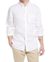 Nordstrom Trim Fit Solid Linen Cotton Shirt