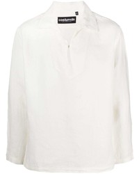Men's White Linen Long Sleeve Shirt, Navy Linen Chinos, Navy and White ...
